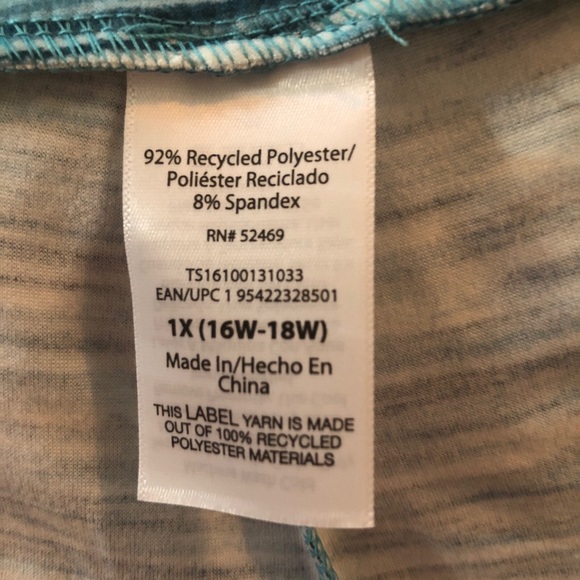 TERRA & SKY Biker Shorts Size 1X 16W-18W Polyester Spandex Pull On Womens NWOT - Picture 5 of 7